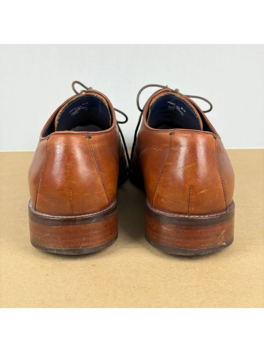 Cole Haan Grand.OS Lenox Hill Cap Toe Leather Shoes Mens 15 Brown Oxford Lace Up